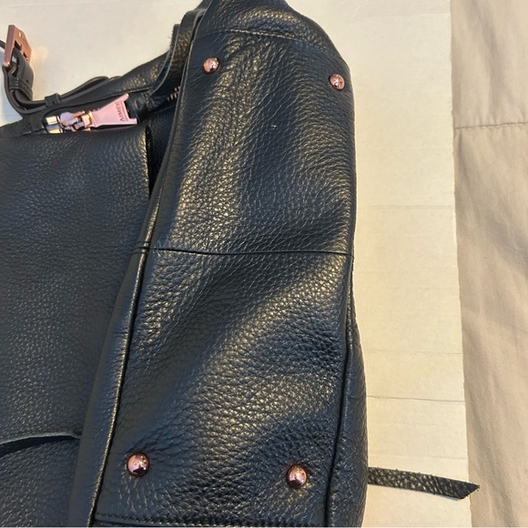 Aimee Kestenberg black leather with rose gold hardware Shoulder Handbag - Picture 4 of 7